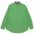 Camicia Chaps da uomo Easy Care, cotone gessato verde grande