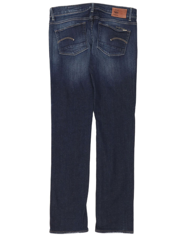 Jeans dritti con lavaggio acido a vita bassa 3301 da donna G-Star W29 L34 Blu navy