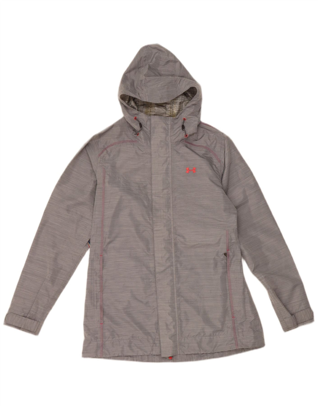 Giacca antipioggia con cappuccio da uomo UNDER ARMOUR UK 38 Poliestere grigio medio