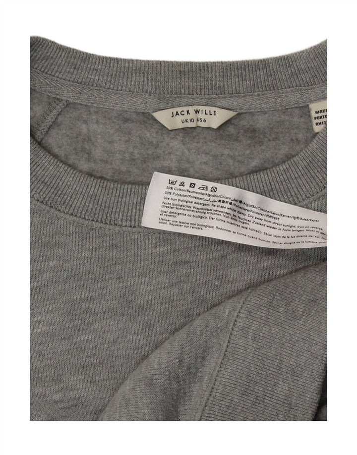 Felpa da donna Jack Wills Jumper UK 10 piccolo cotone grigio