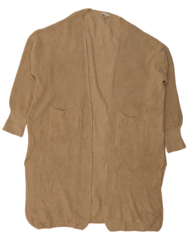 Maglione cardigan aperto oversize da donna con linea lunga oversize Topshop UK 14 Beige medio