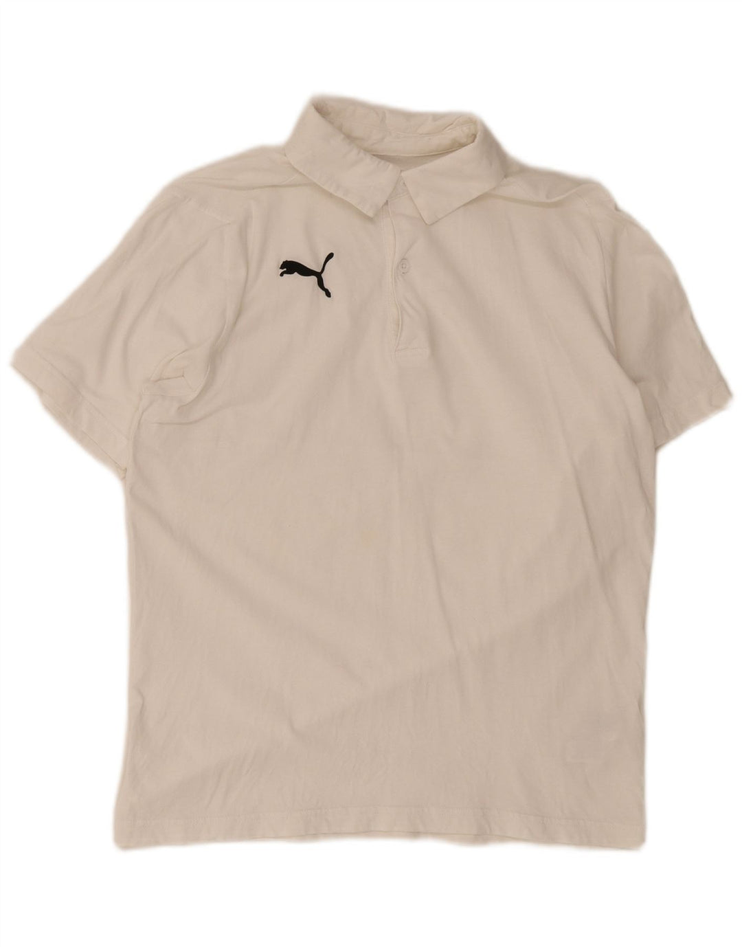 Polo da uomo Puma in cotone bianco medio