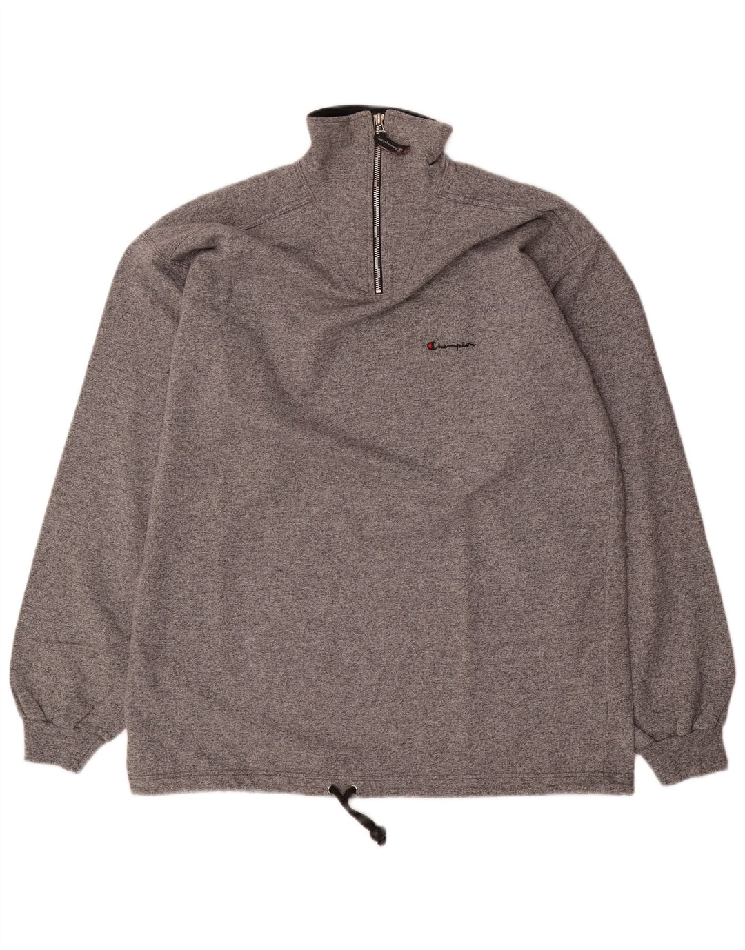 Felpa Champion da uomo con zip e collo, 2XL, cotone grigio