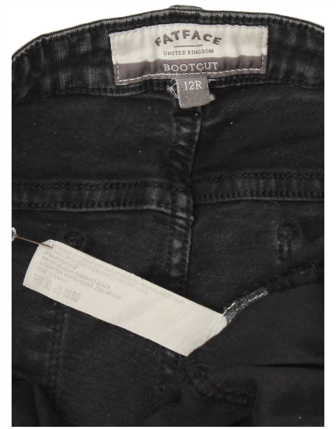 FAT FACE Womens Bootcut Capri Jeans UK 12 Medium W28 L22 Grey Cotton