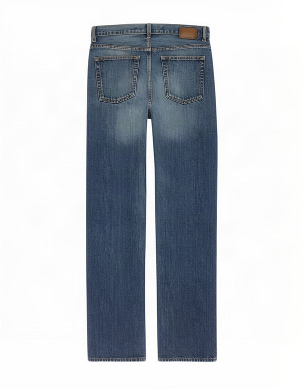Jeans dritti Gap da uomo con vestibilità standard invecchiata W34 L34 cotone blu