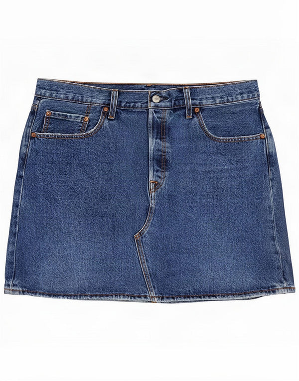 Levi's mini gonna di jeans da donna grande W33 in cotone blu