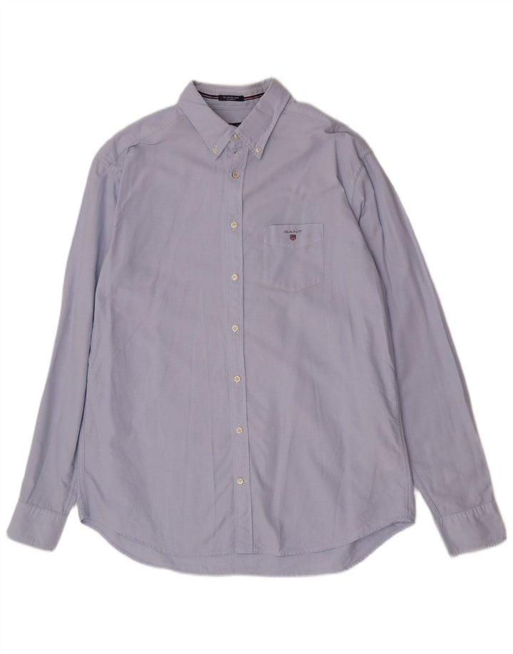 Gant Camicia da uomo vestibilità regolare taglia 17 1/2 XL cotone blu