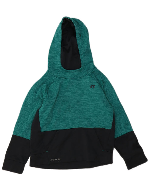 Maglione con cappuccio per ragazzi RUSSELL ATHLETIC 7-8 anni Colorblock verde medio