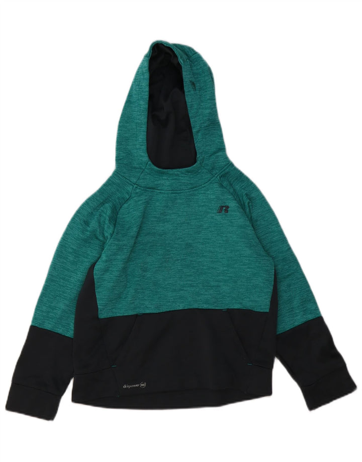 Maglione con cappuccio per ragazzi RUSSELL ATHLETIC 7-8 anni Colorblock verde medio