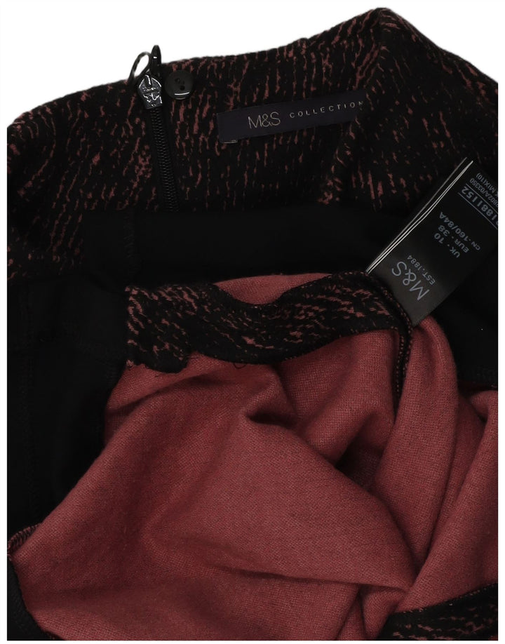 Camicetta a maniche lunghe da donna Marks & Spencer UK 10 piccolo gessato nero