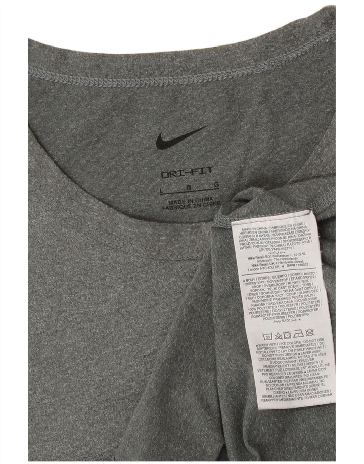 T-shirt Nike Dri Fit da uomo, grande, in poliestere grigio