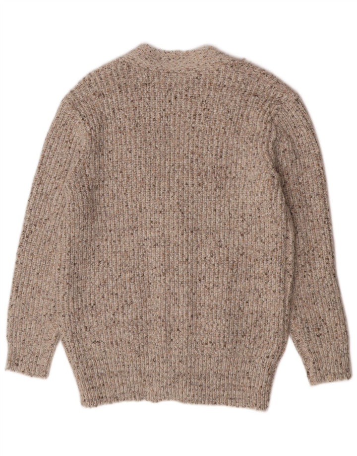 Maglione cardigan da donna Marks & Spencer UK 14 Beige medio screziato
