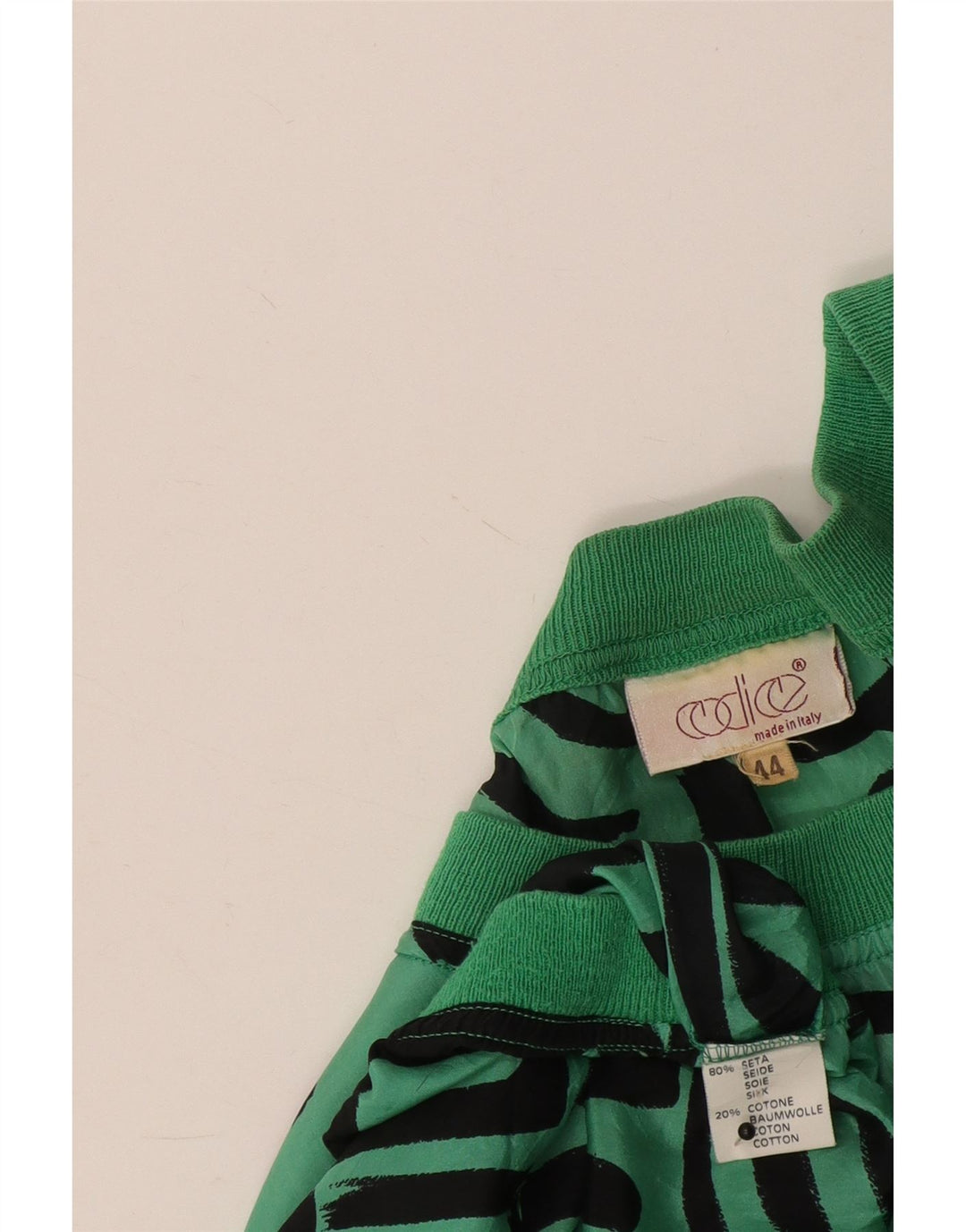 Codice Blusa Oversize da Donna Top IT 44 Seta geometrica Verde Medio