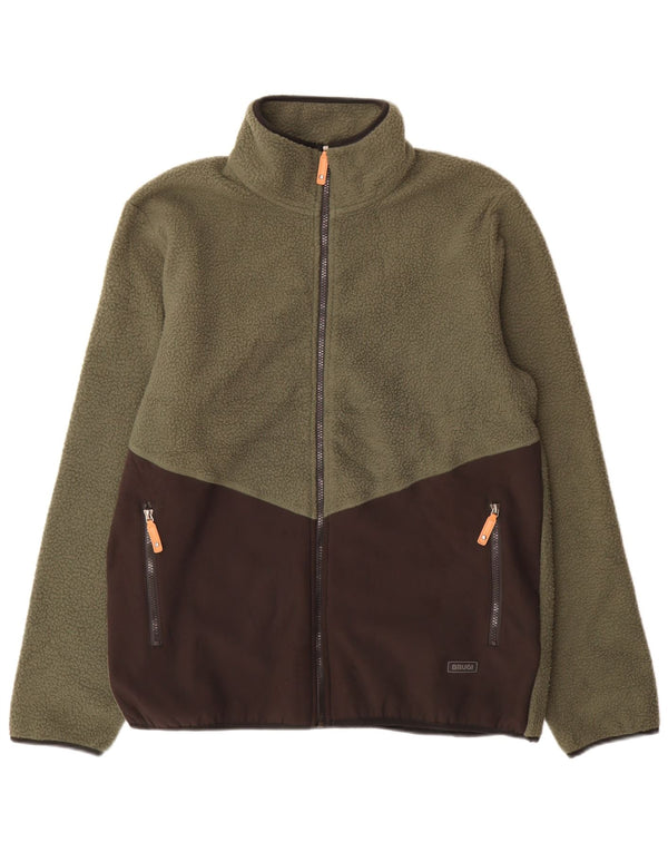 Giacca in pile da uomo Brugi UK 42 XL Poliestere color block verde