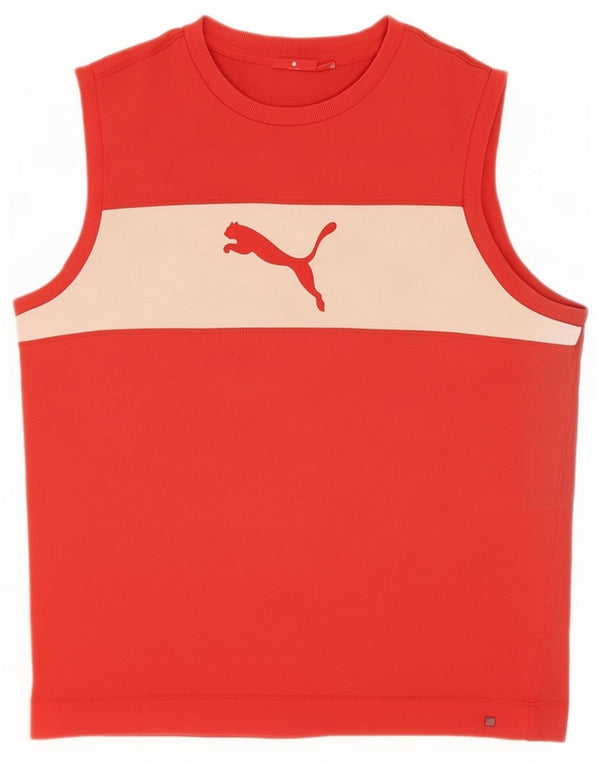 Canotta grafica da uomo Puma Large rossa color block