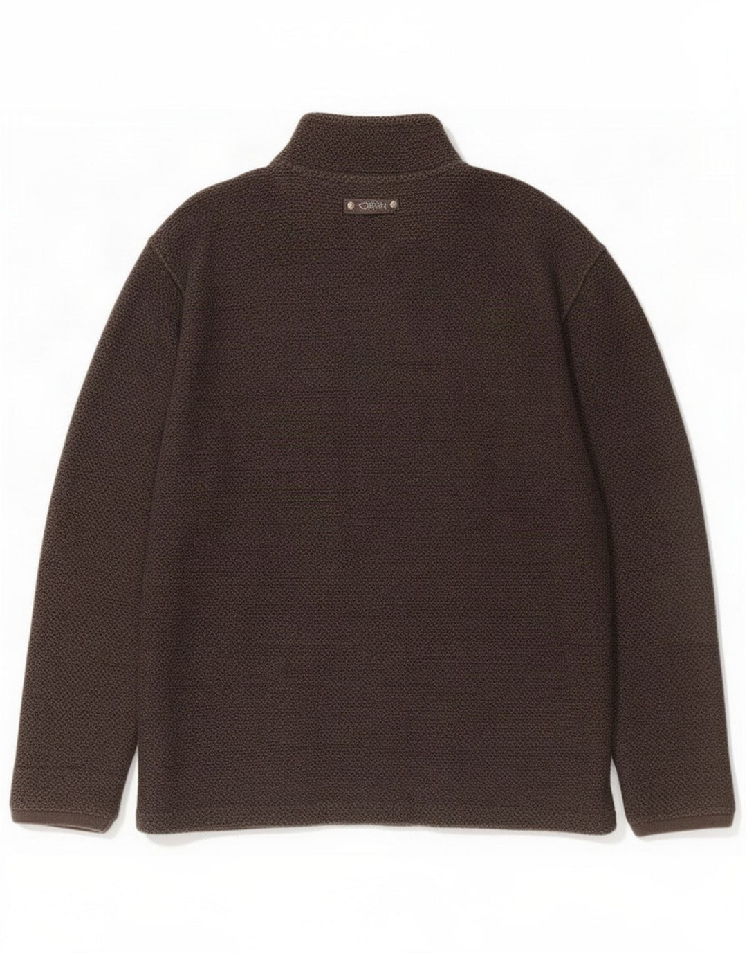 Weird Fish Maglione da uomo con zip e collo grande in cotone grigio