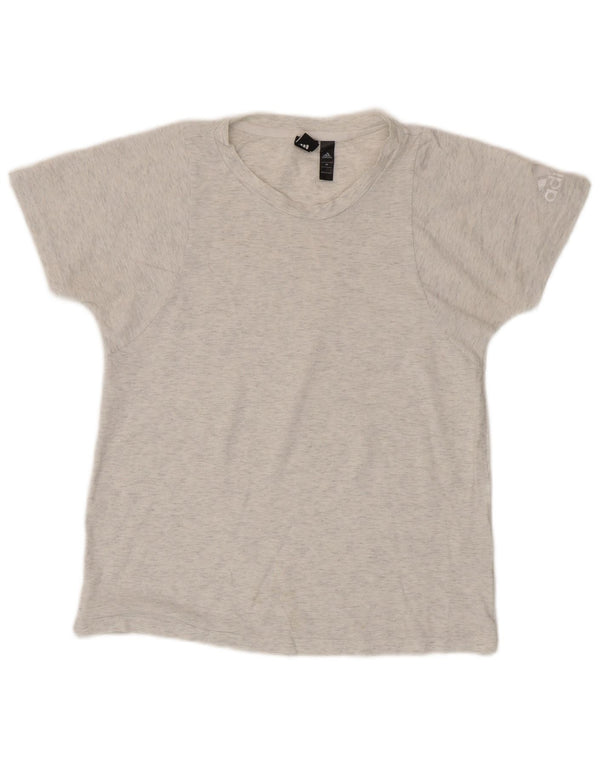 T-shirt da donna Adidas Top UK 12 cotone grigio medio