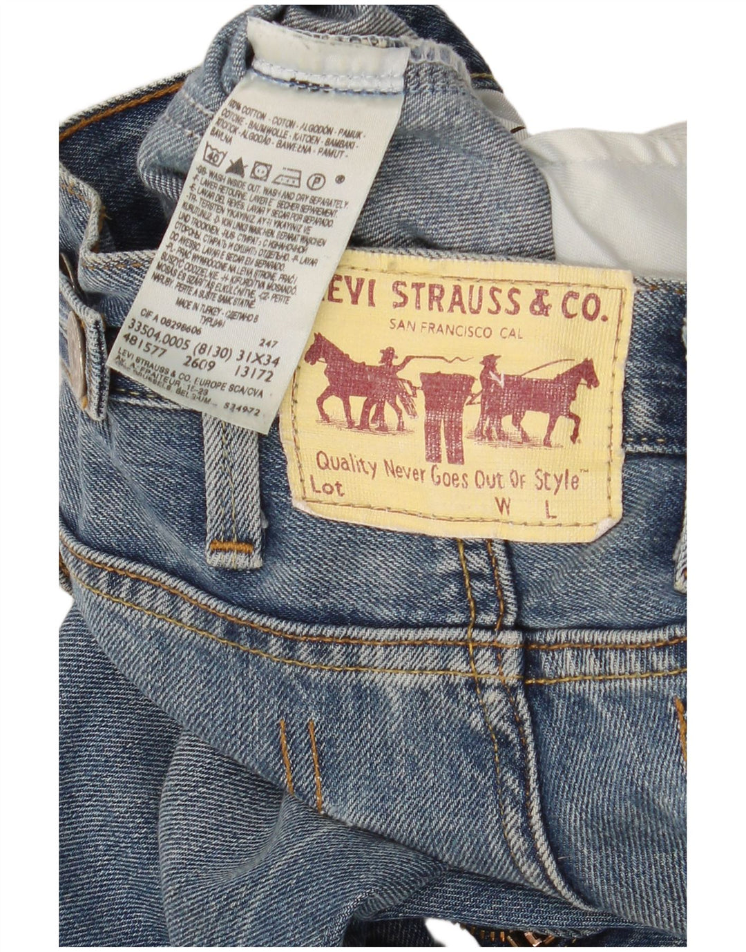 Levi's Uomo 504 Jeans dritti W32 L34 Cotone Blu