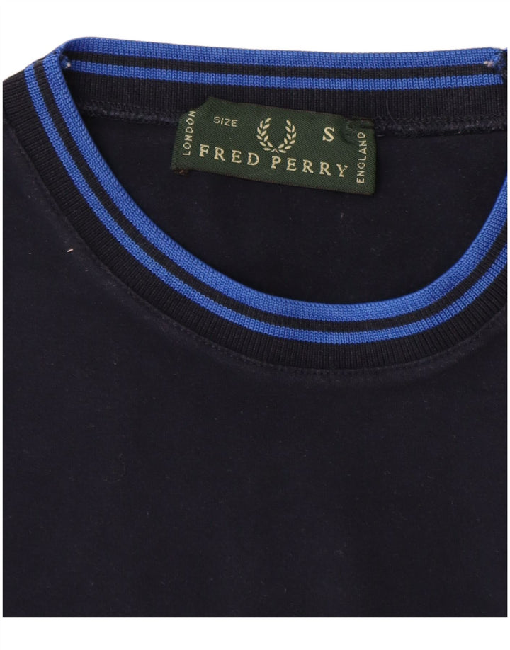 FRED PERRY T-shirt da uomo Top piccola in cotone blu navy