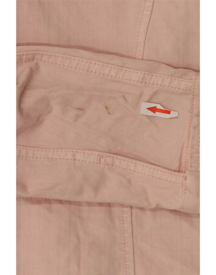 Giacca da donna con cappuccio Superdry UK 8 Small Rosa in cotone a spina di pesce