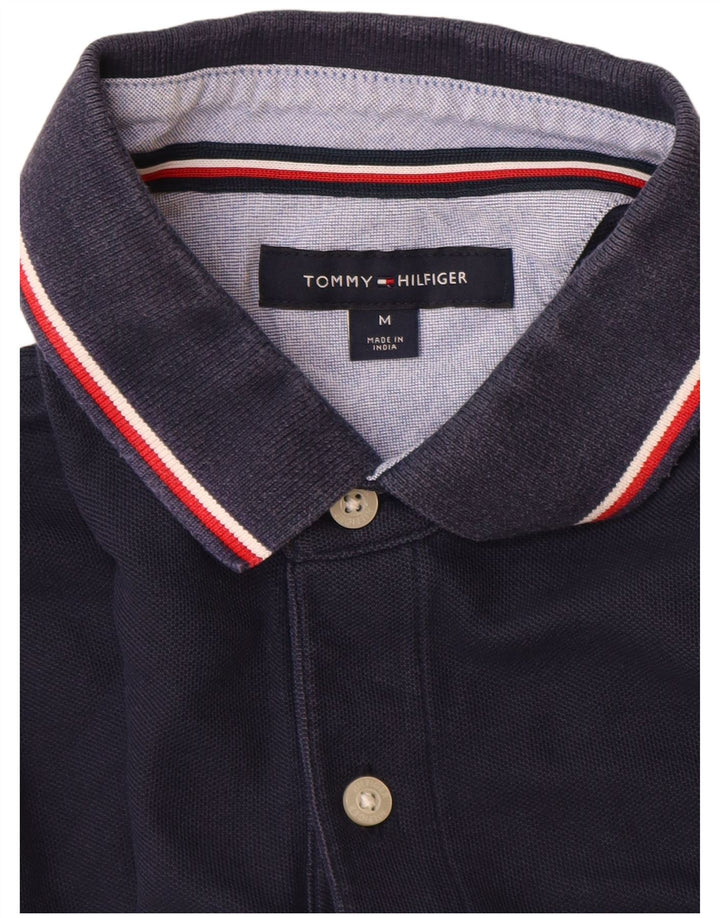 Polo da uomo Tommy Hilfiger media cotone blu navy