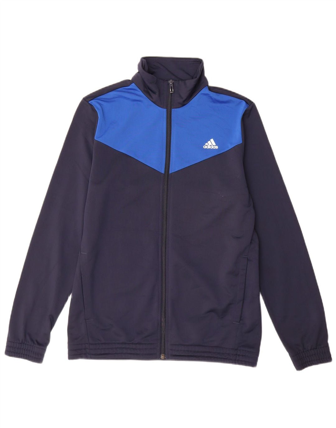 Giacca superiore della tuta da ragazzo ADIDAS 14-15 anni Blu navy Colourblock