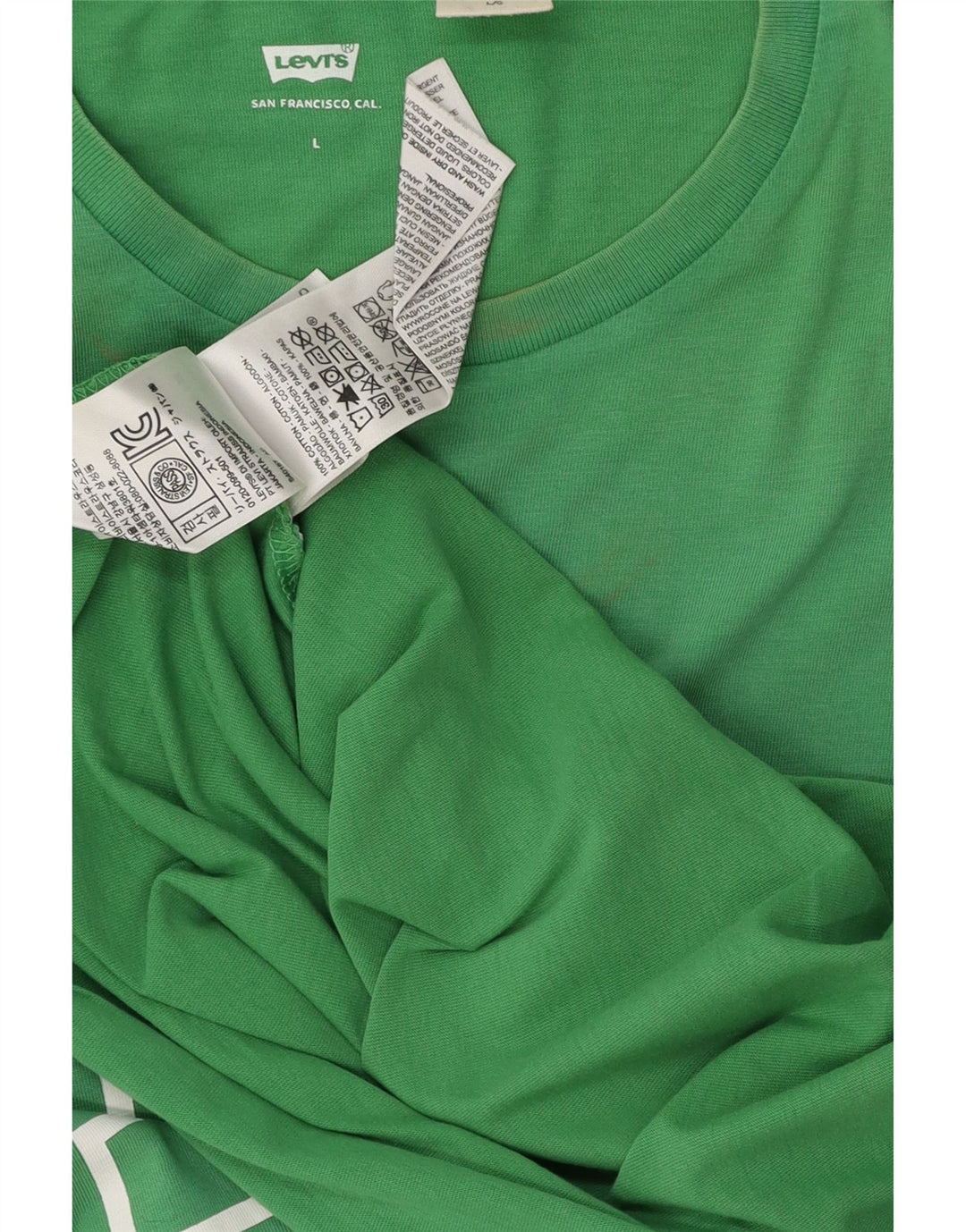 T-shirt grafica da uomo Levi's Top grande in cotone verde
