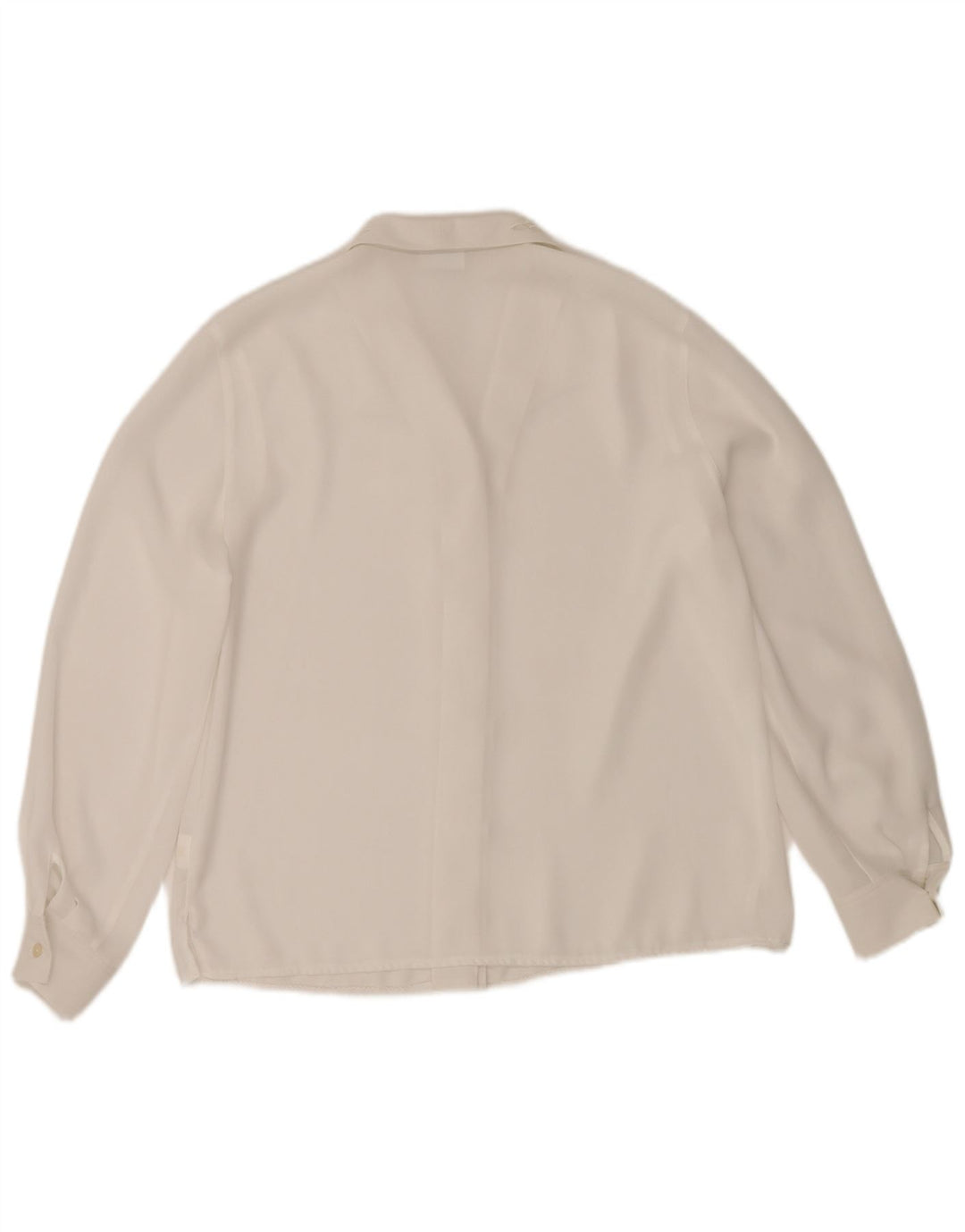 Camicetta camicia vintage da donna EU 40 poliestere bianco medio