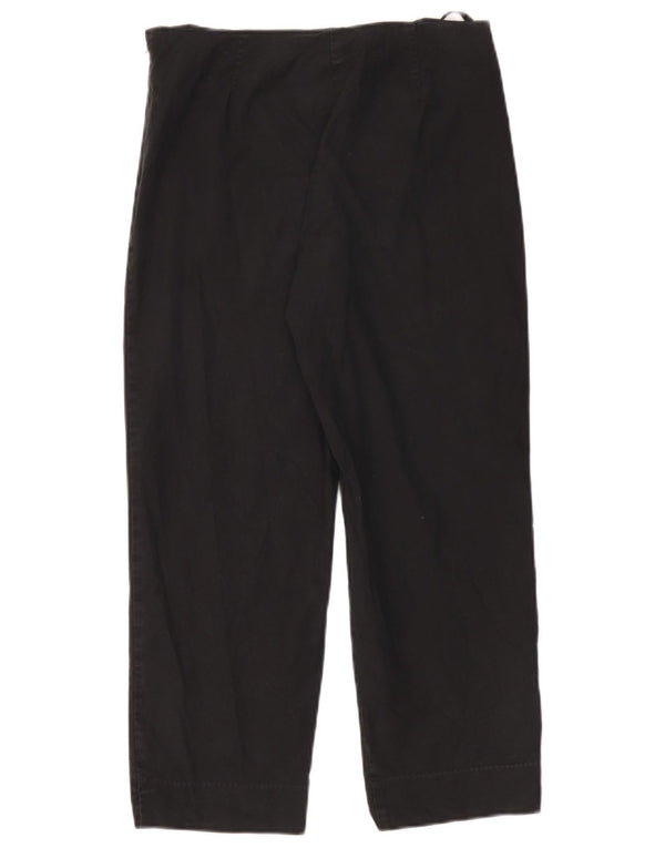 Pantaloni Capri dritti da donna Gap UK 8 Small W28 L24 Cotone nero