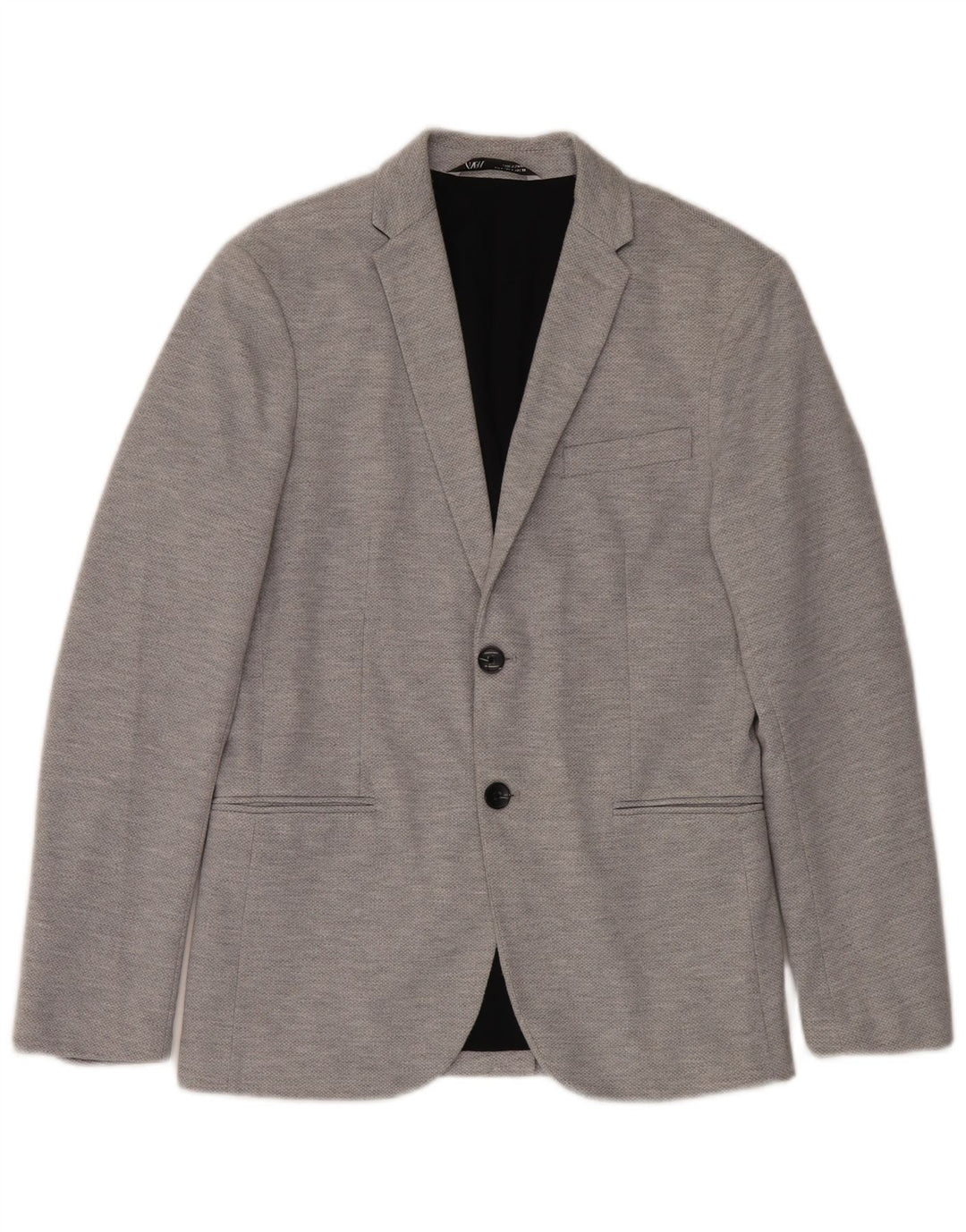 Giacca blazer da uomo a 2 bottoni Zara UK 36 piccola in poliestere grigio