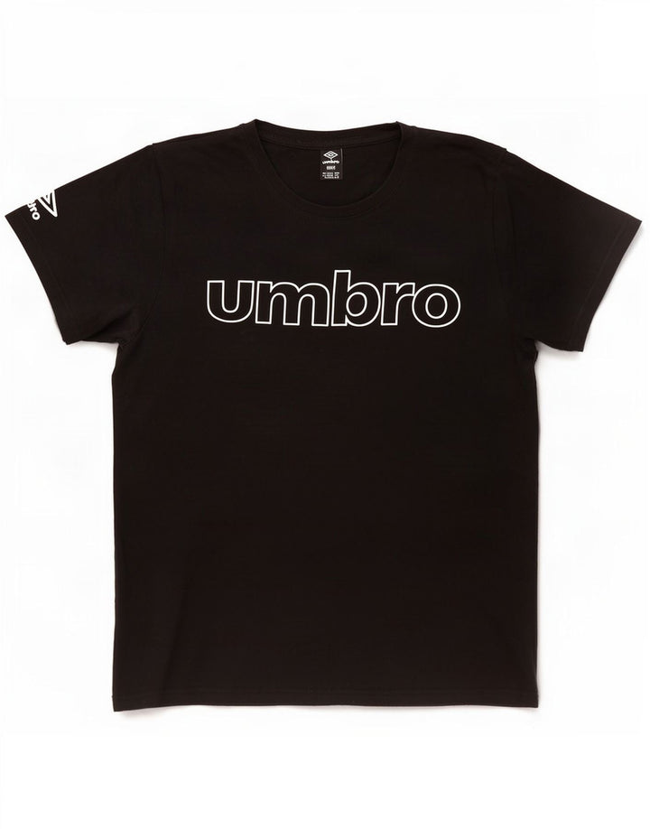T-shirt grafica da uomo Umbro Top grande in cotone nero