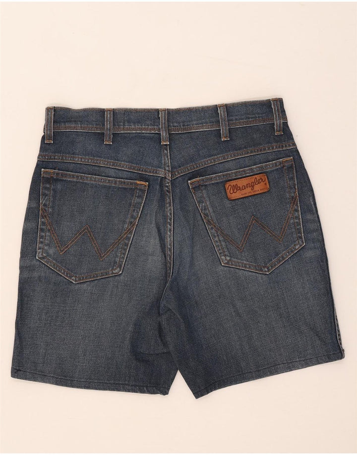 Pantaloncini Wrangler da uomo in denim elasticizzato Texas W33 cotone blu medio