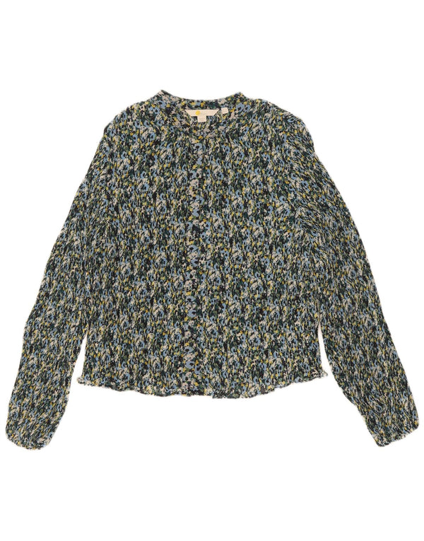 Camicetta camicia da donna Boden UK 12 Poliestere floreale multicolore medio
