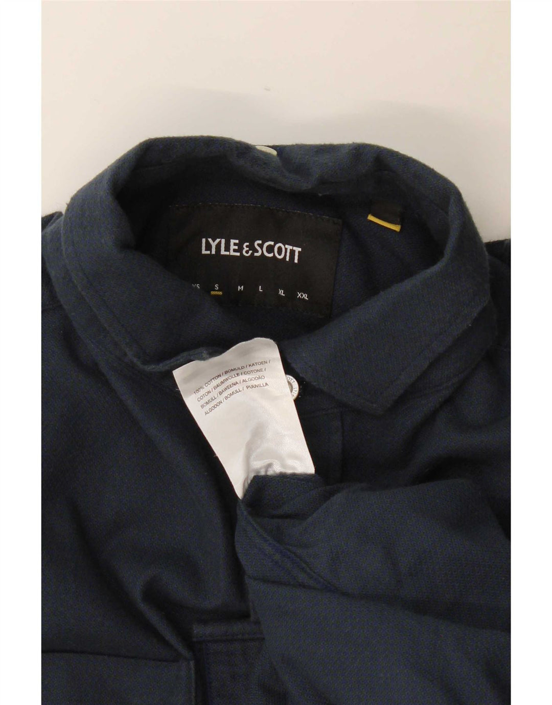 Camicia da uomo Lyle & Scott piccola in cotone blu navy