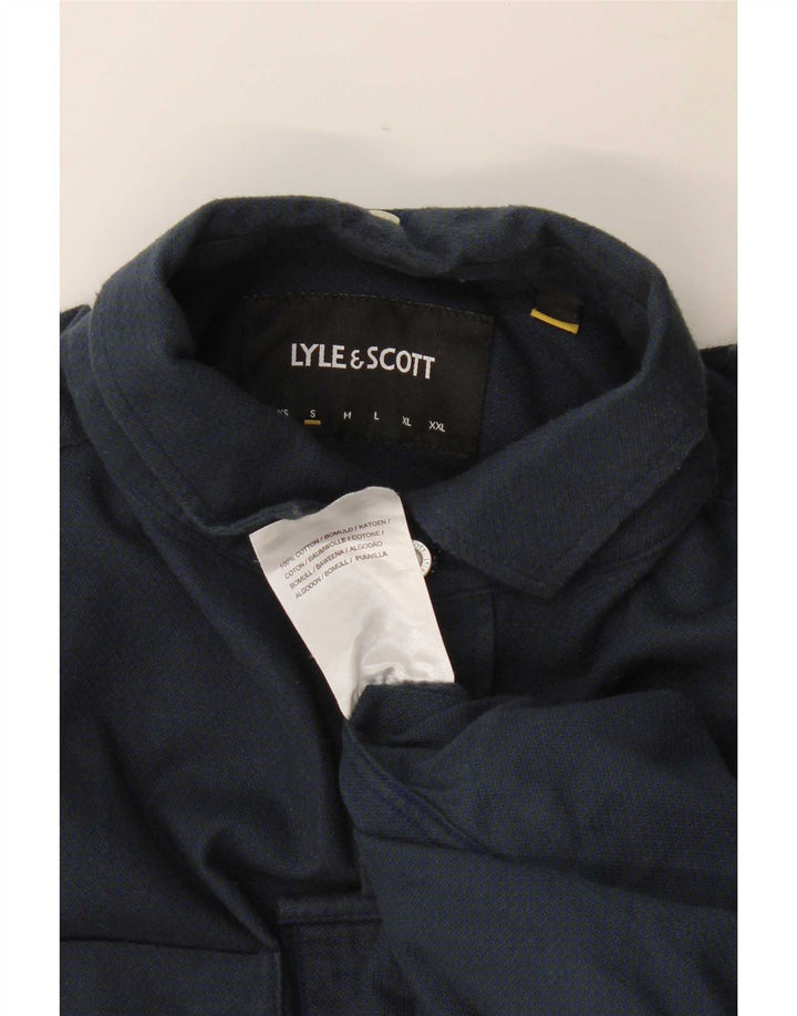 Camicia da uomo Lyle & Scott piccola in cotone blu navy