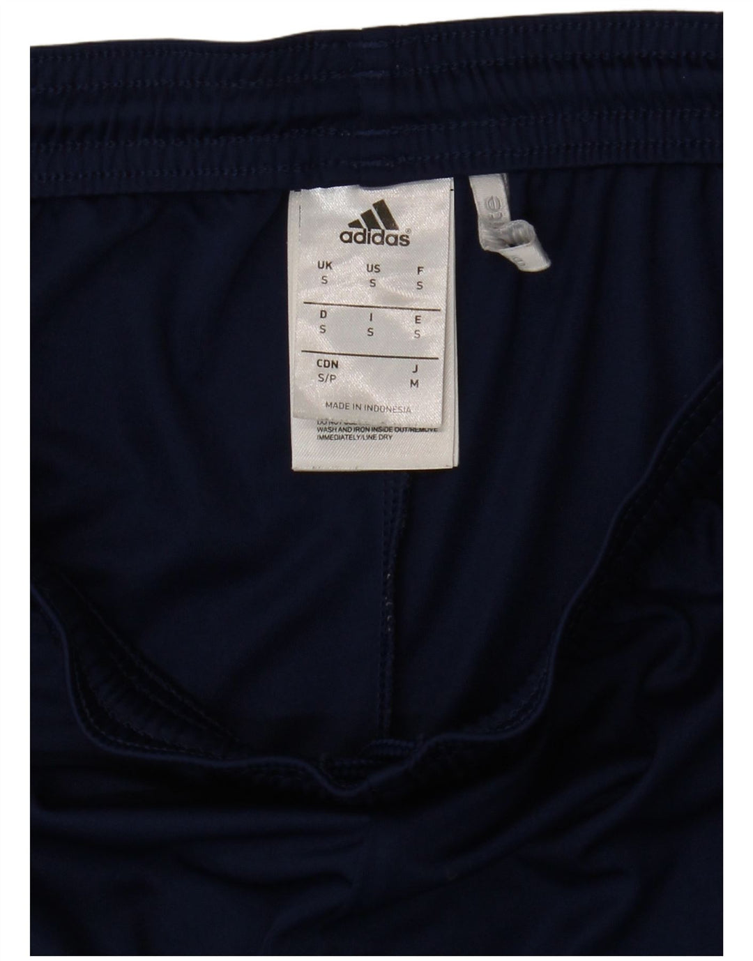 Pantaloncini sportivi Adidas Climalite da uomo piccoli in poliestere blu navy
