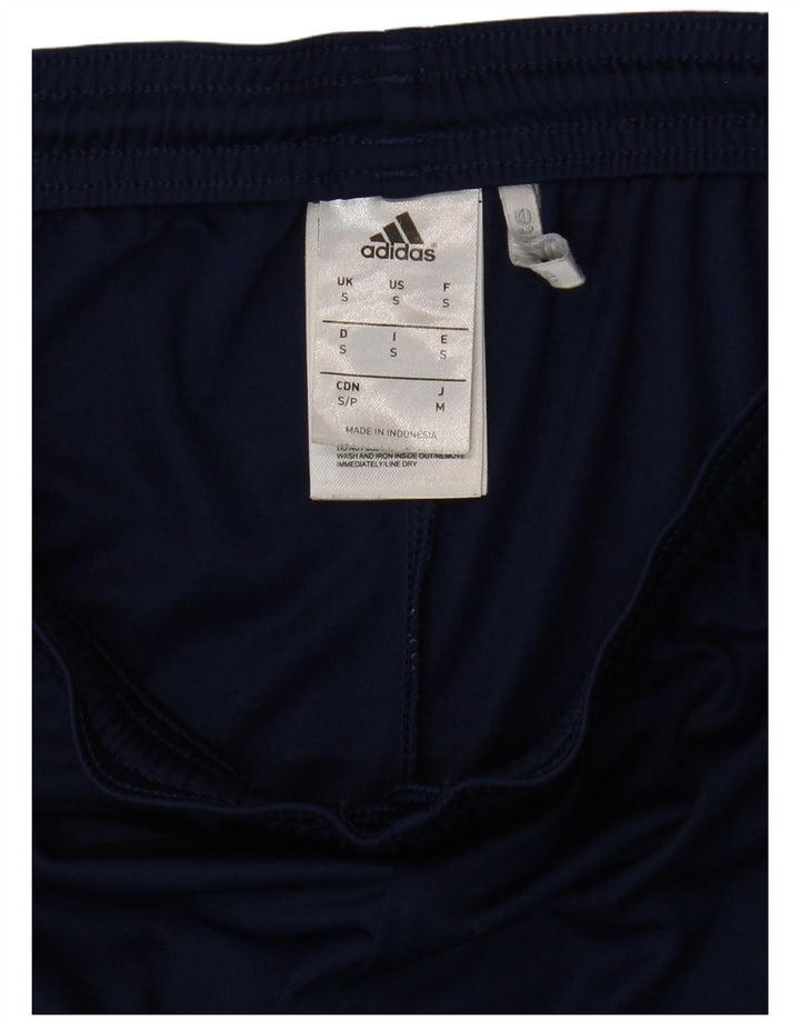 Pantaloncini sportivi Adidas Climalite da uomo piccoli in poliestere blu navy