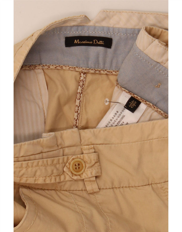 Pantaloni cropped con pegging da donna Massimo Dutti EU 40 Medium W30 L25 Beige