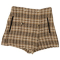 Pantaloncini casual da donna Zara medi W28 poliestere a quadri marroni