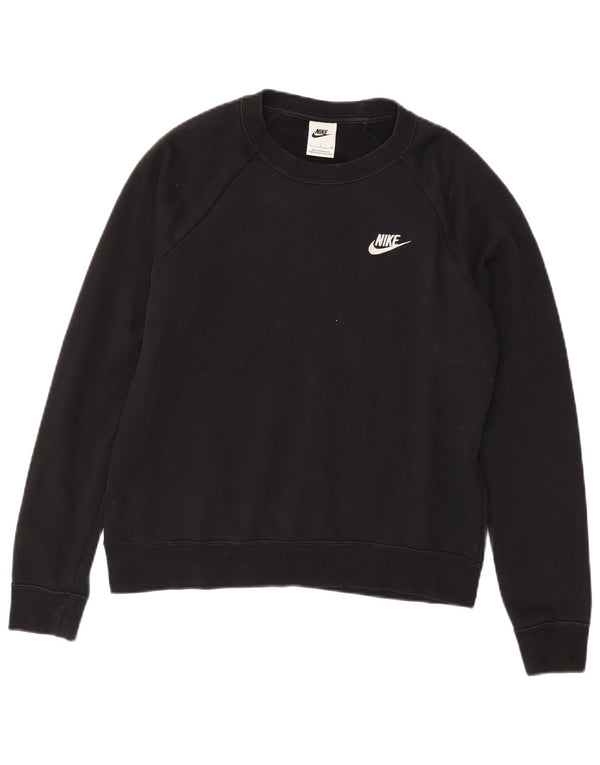 Felpa oversize da donna Nike UK 10 piccola in cotone nero