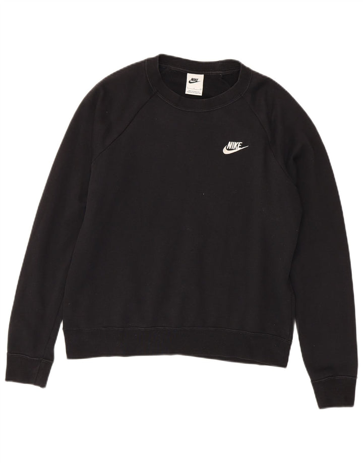 Felpa oversize da donna Nike UK 10 piccola in cotone nero