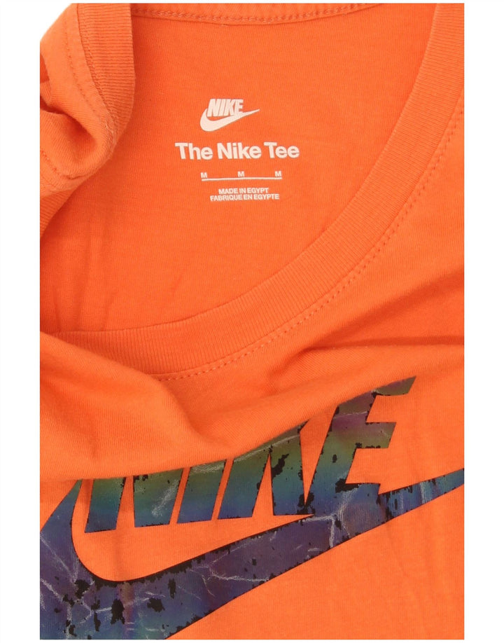 T-shirt grafica da uomo Nike Top in cotone arancione medio