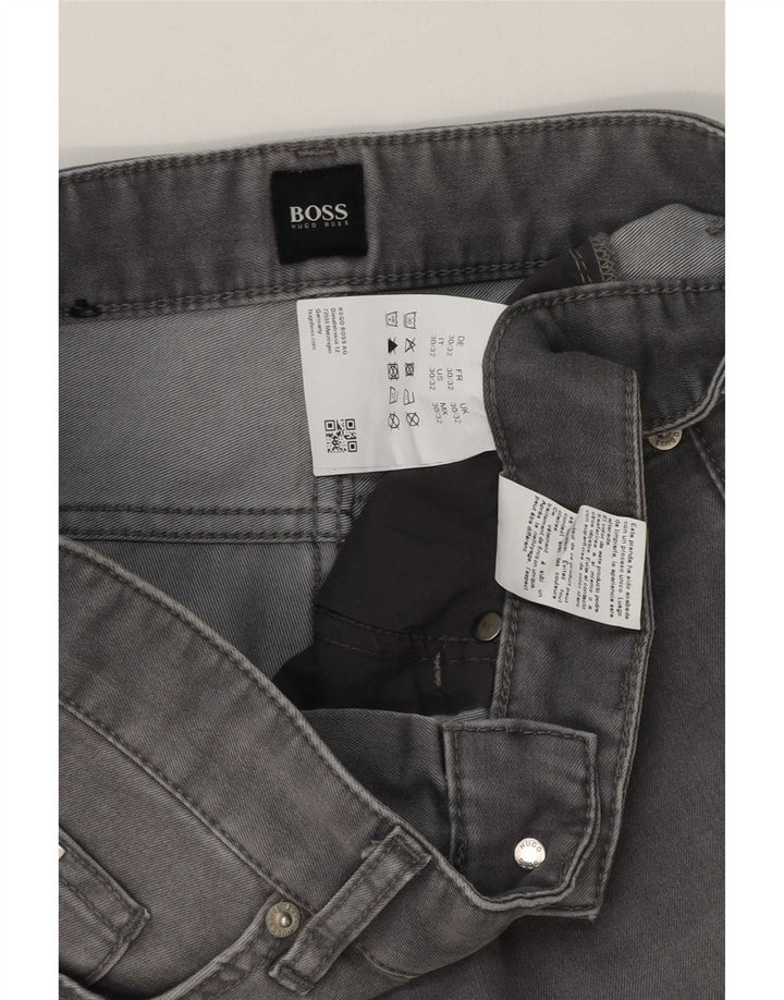 Jeans slim da uomo Hugo Boss W30 L32 cotone grigio