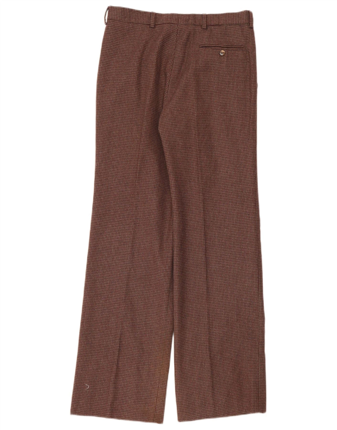 Pantaloni da abito a gamba larga da uomo Master IT 48 medio W30 L32 pied de poule marrone