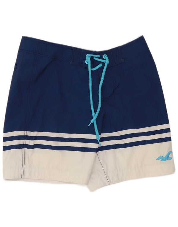 Pantaloncini da bagno regolari da uomo Hollister Small blu in poliestere color block