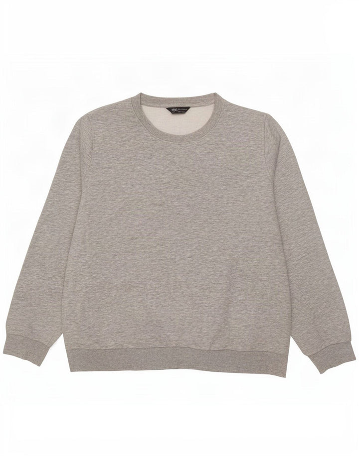 Felpa da donna Marks & Spencer UK 20 2XL Cotone chiazzato grigio