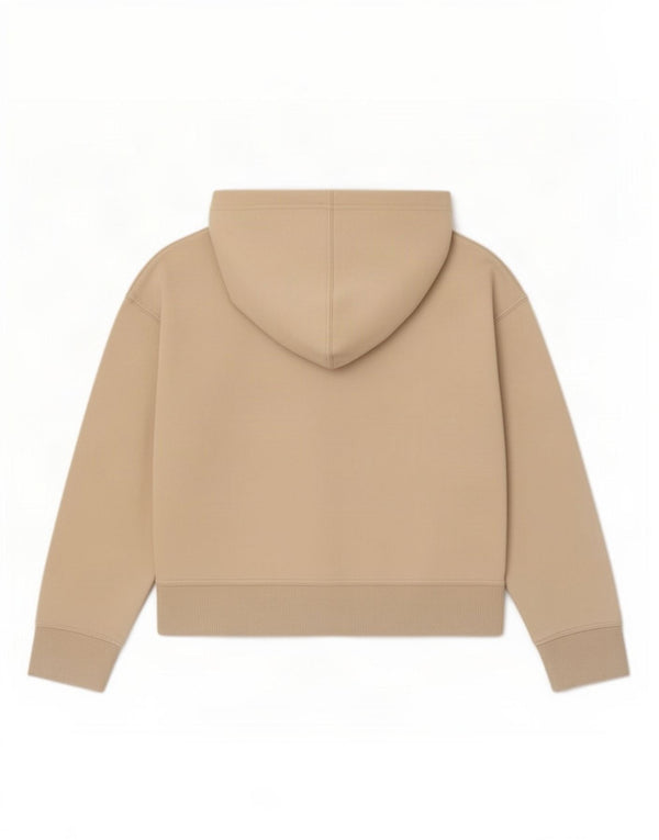 Maglia con cappuccio da donna Zara UK 14 Cotone beige medio