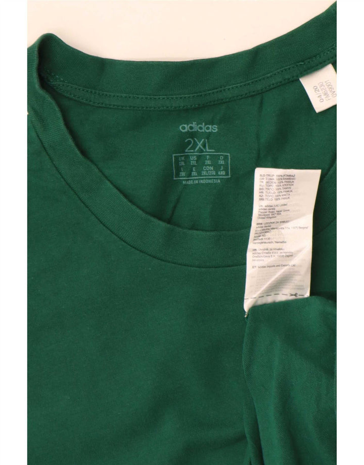 T-shirt da uomo Adidas Top 2XL cotone verde