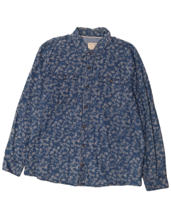 Camicia da uomo Fat Face 2XL Cotone floreale blu