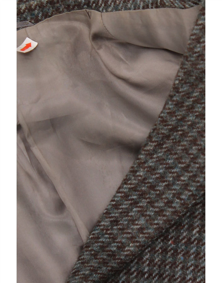 Giacca blazer da uomo a 2 bottoni VINTAGE UK 38 pied de poule grigio medio